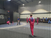 Aidan represents Auckland U15 in indoor cricket