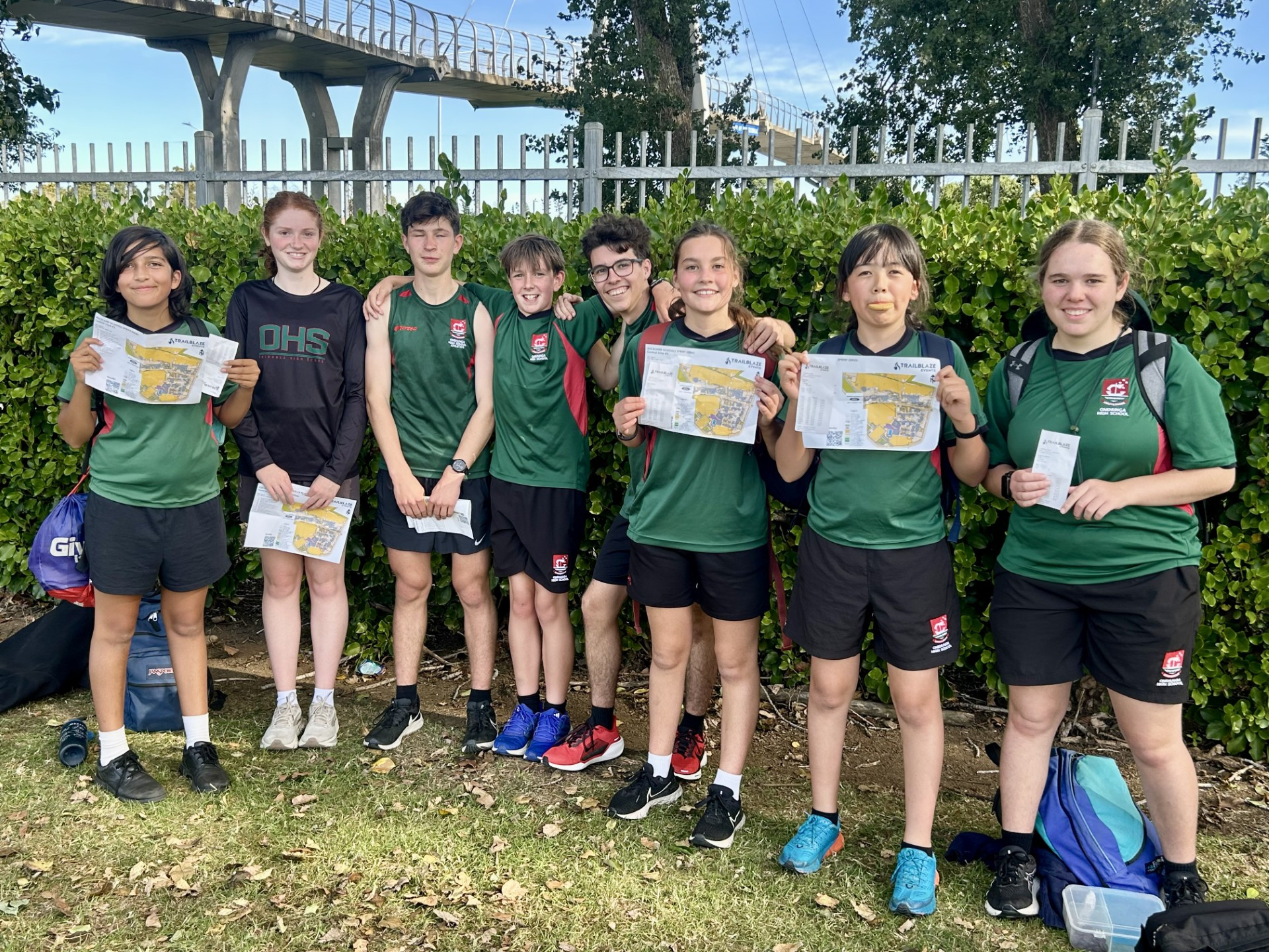 Ten OHS Orienteering athletes tackled a fast sprint map set on the MtRoskill Grammar School campus.