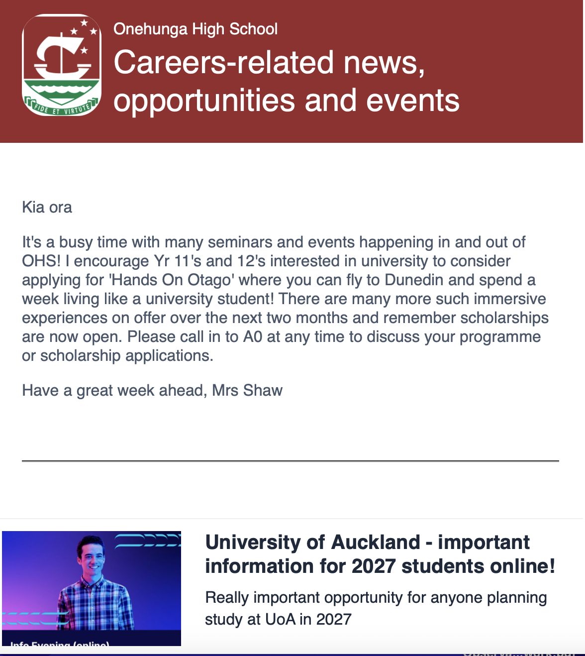 Explore the Latest OHS Careers Newsletter