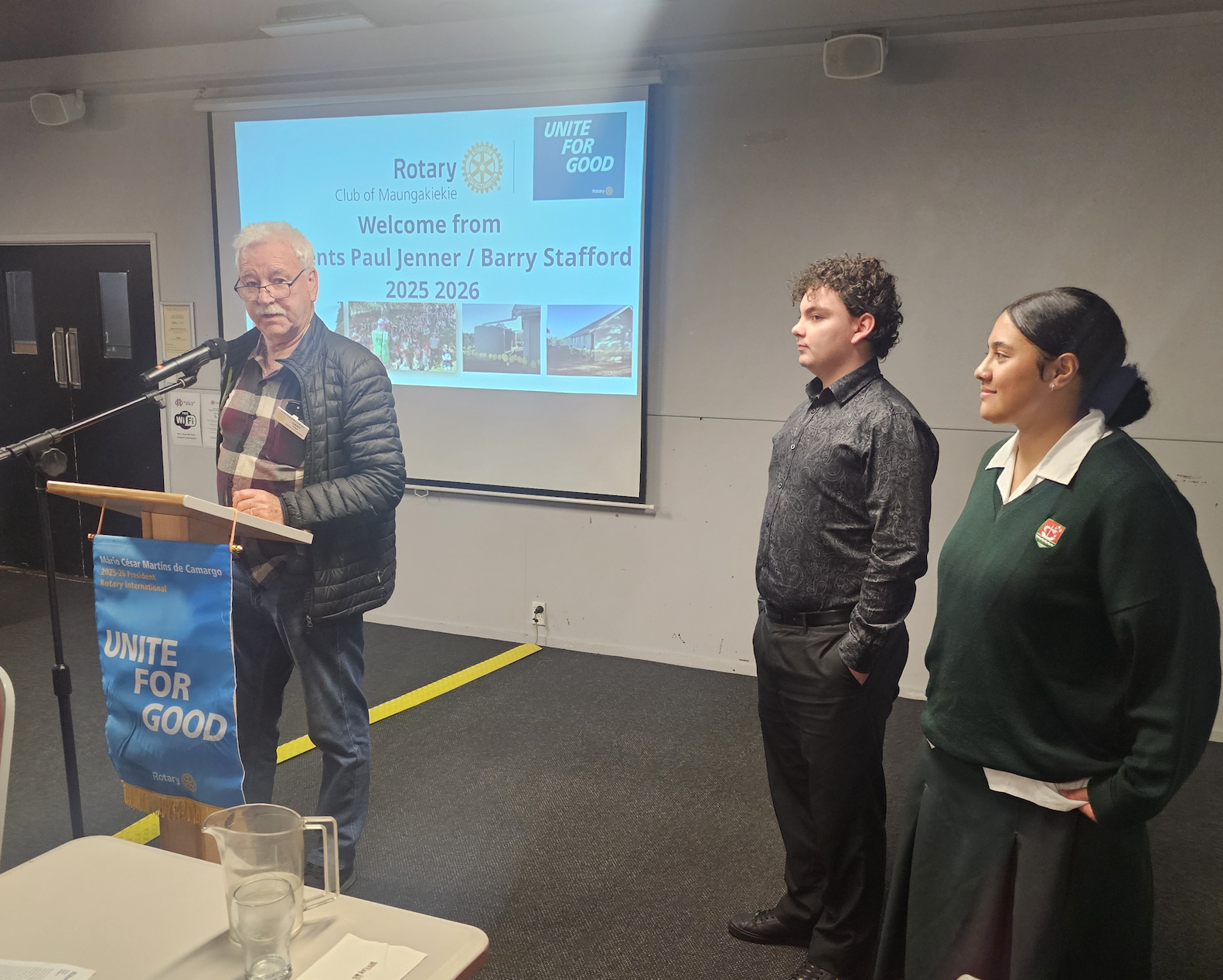 OHS Students Share MUNA Experience with Mangakiekie Rotary