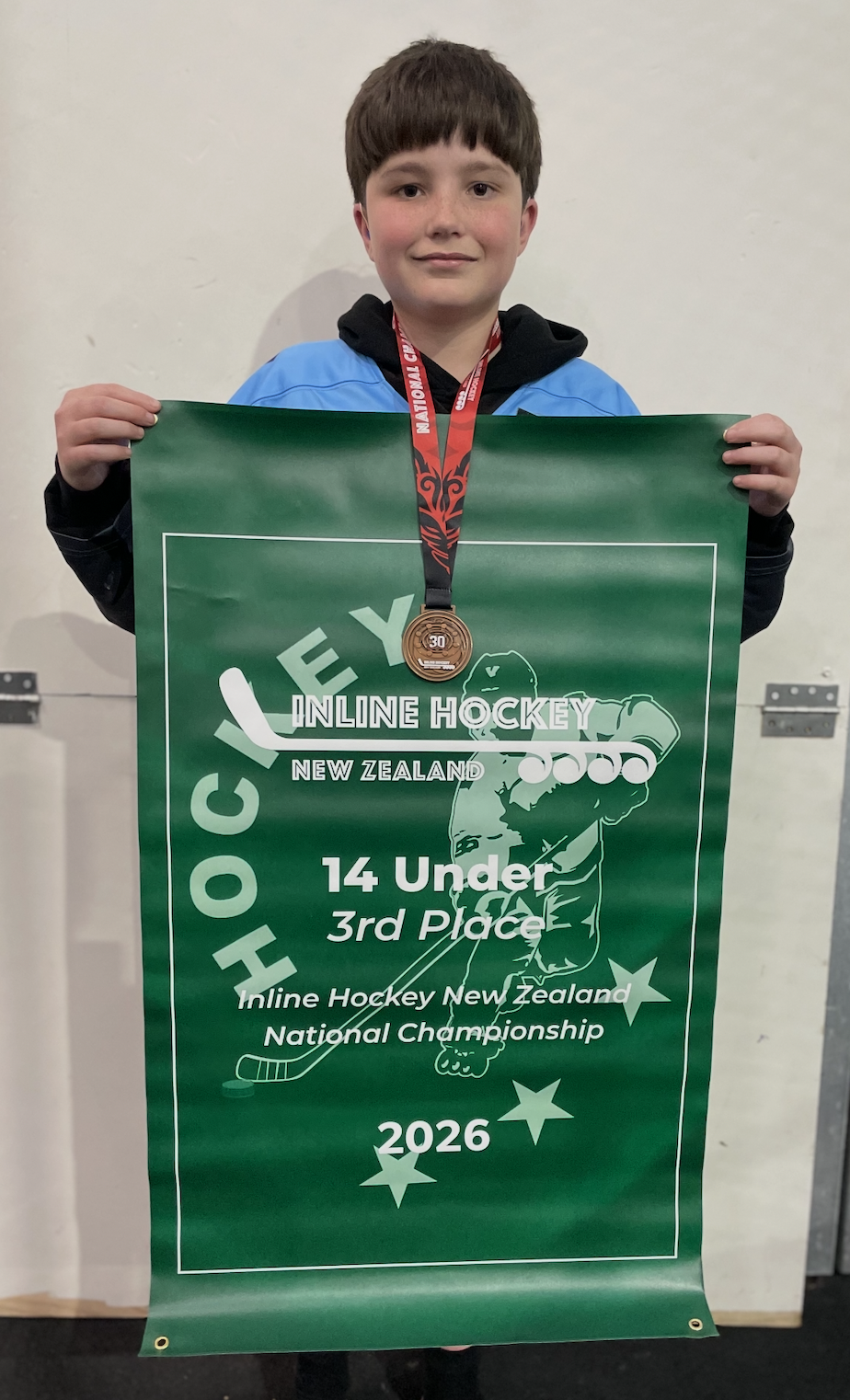 Hunter Takes Third at NZ Inline Hockey Nationals with Mount Mustangs